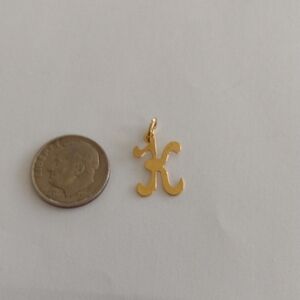90's Goldbond Initial Pendant Charm